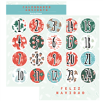 Stickers Adviento Rojo 24u